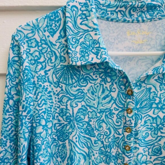 Lilly Pulitzer – Reema Polo Knit Long Sleeve Top – Size L - Picture 4 of 4